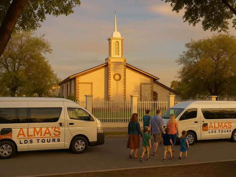 Families Arriving For Sunday Worship Services